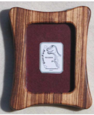 zebra wood rectangle frame