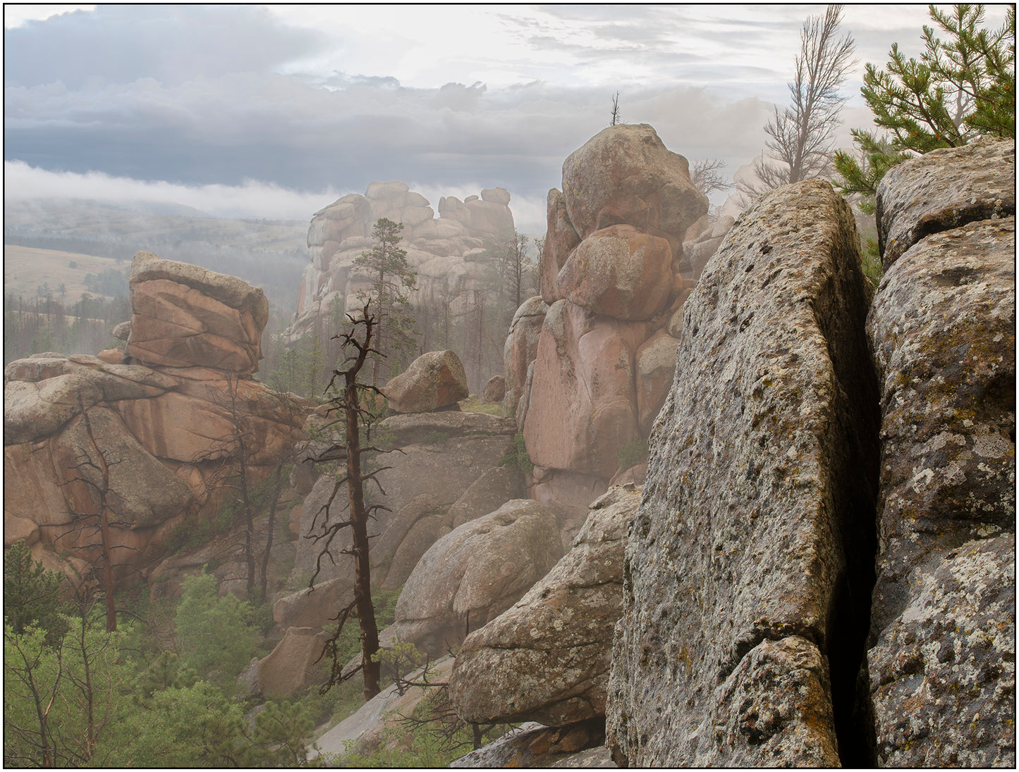 " Summer Mist " Vedauwoo Rock Formations Greeting Card