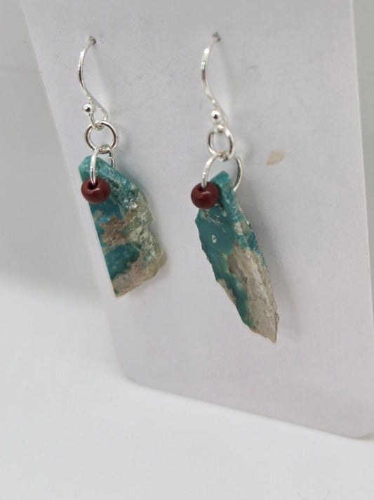Earrings - American Turquoise and Sterling Silver