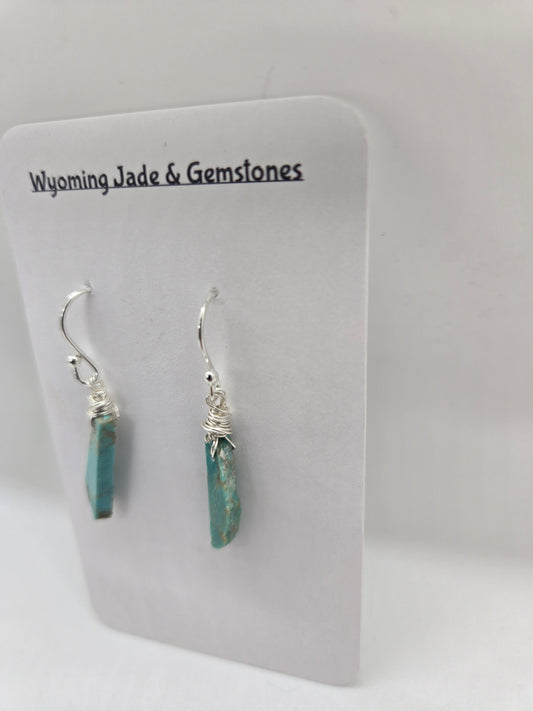 Earrings - American Turquoise and Sterling Silver