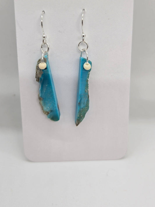 Earrings - American Turquoise and Sterling Silver
