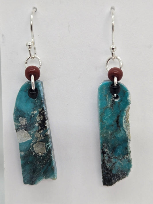 Earrings - American Turquoise and Sterling Silver