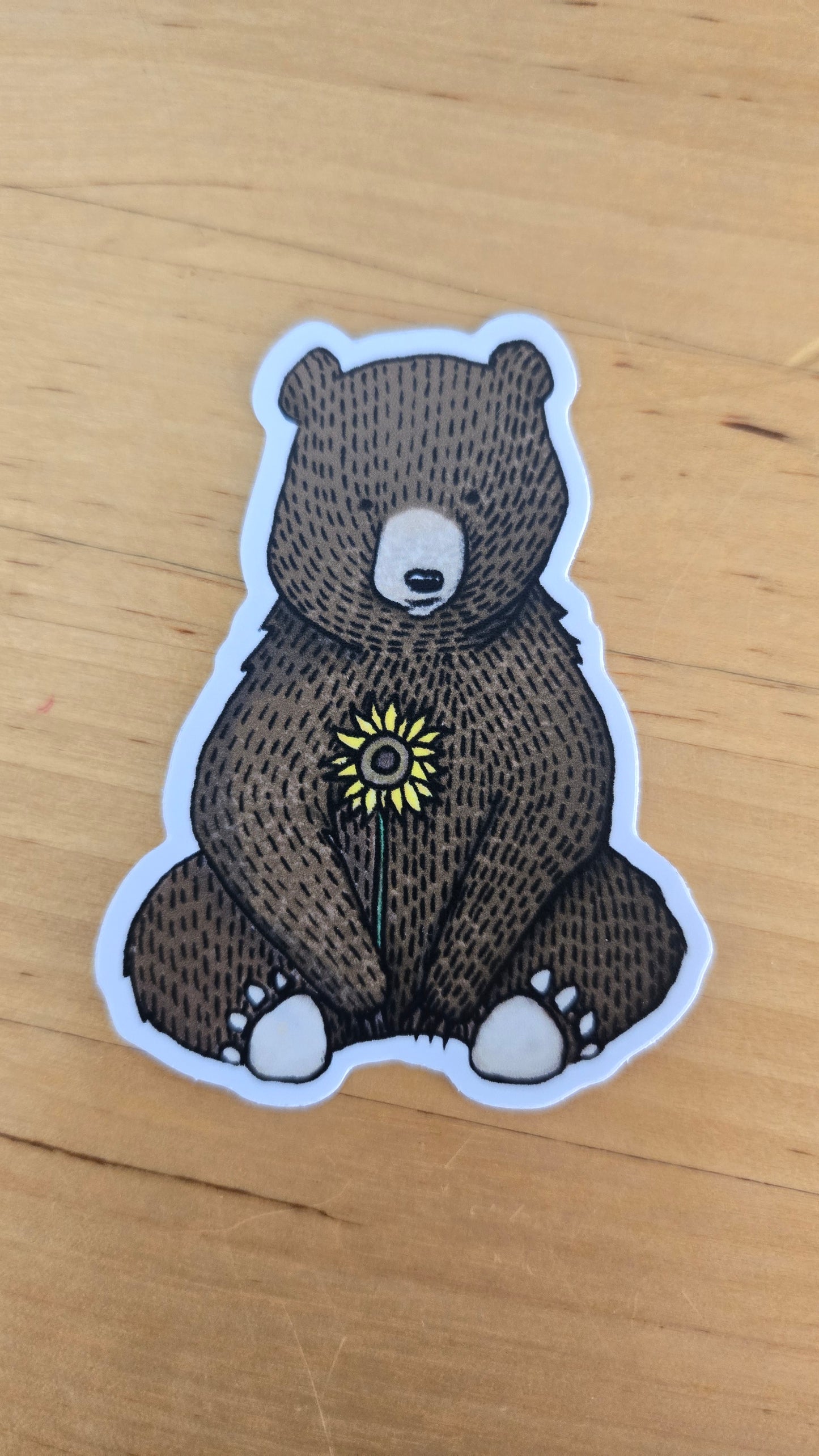Sticker- "Sunflower Bear "