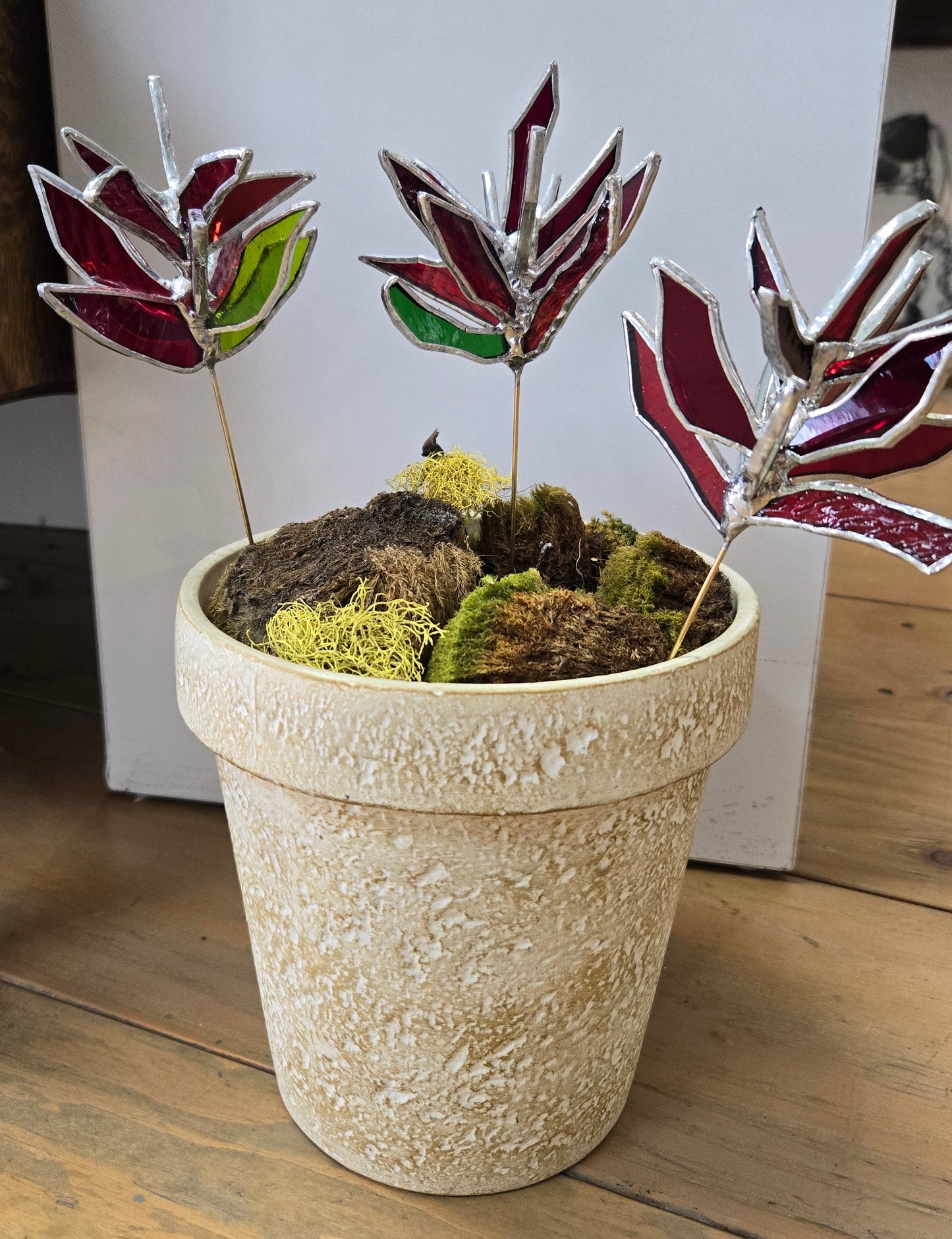 Stained Glass Plant Buddy- Indian Paintbrush