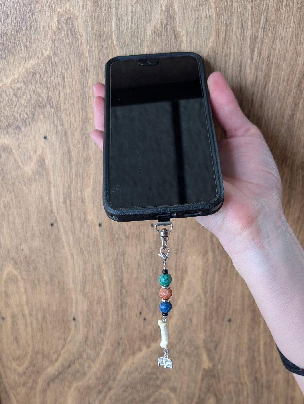 Phone Charm- Bobcat Toe with Book Charm