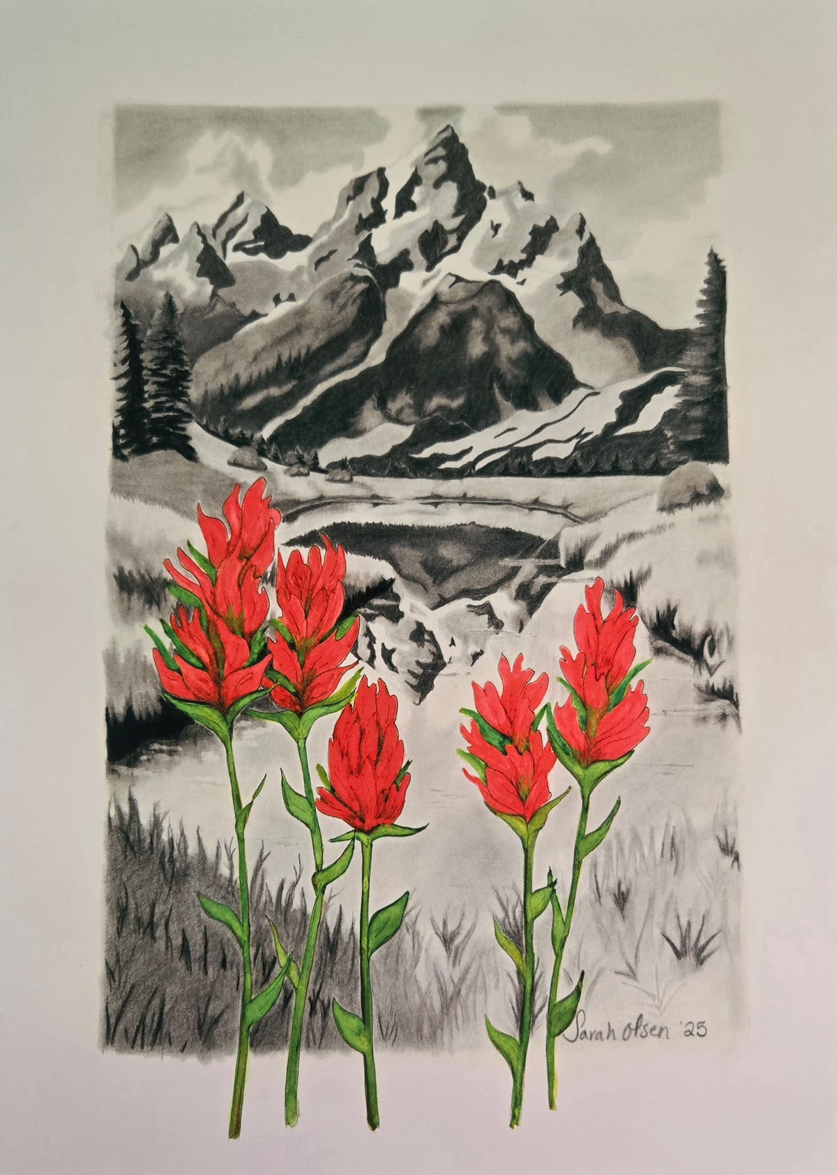 Watercolor Print - "Beauty and Strength "