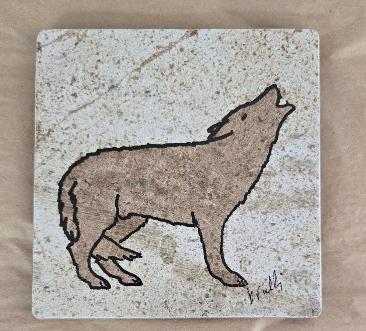 Trivet - Howling Wolf