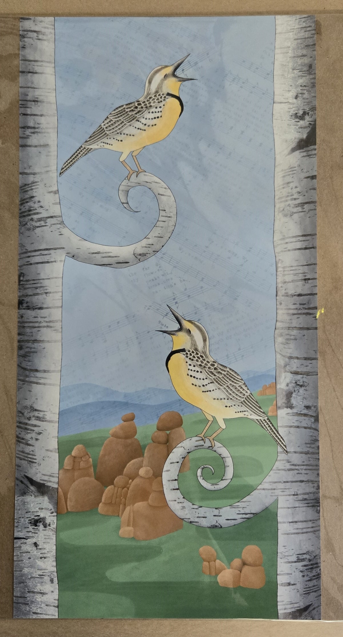 Print - "Wyoming Song" Meadowlarks