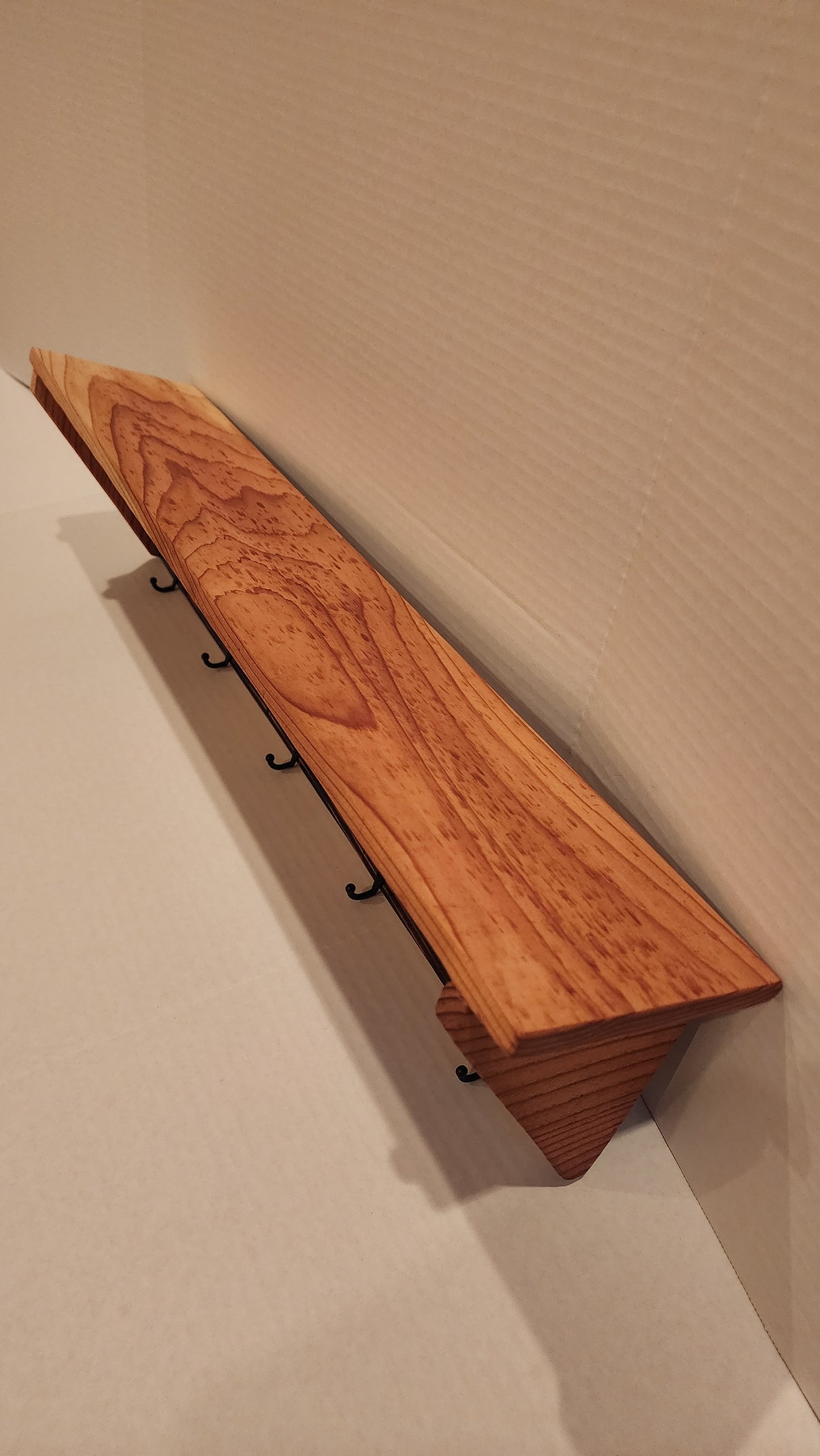 Coat Rack and Shelf - Bighorn Mountain Scene