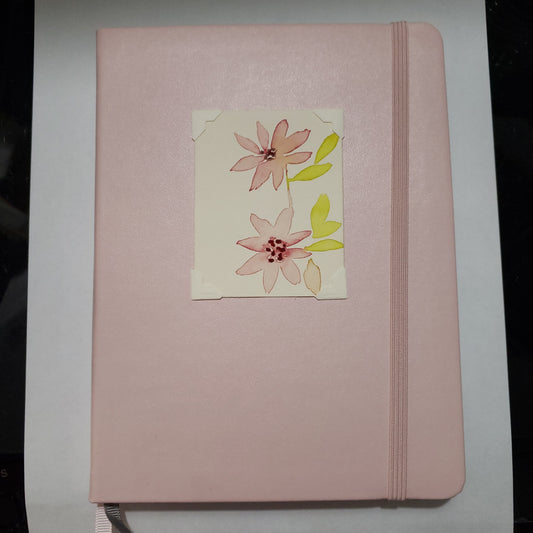 " Wyoming Bitterroot Flower Original Watercolor" Pink Dot Journal