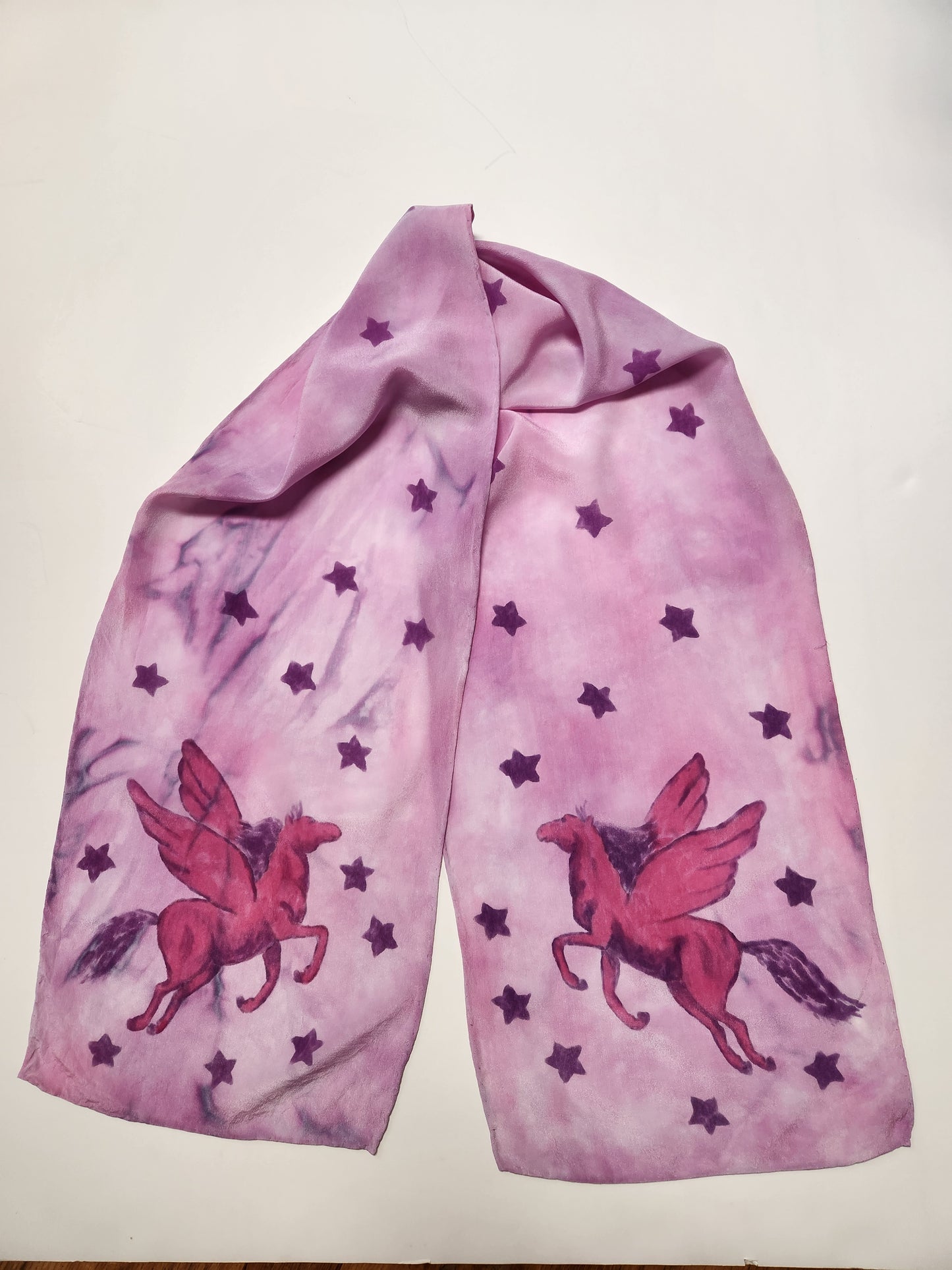 " Pegasus " Hand Dyed Silk Scarf