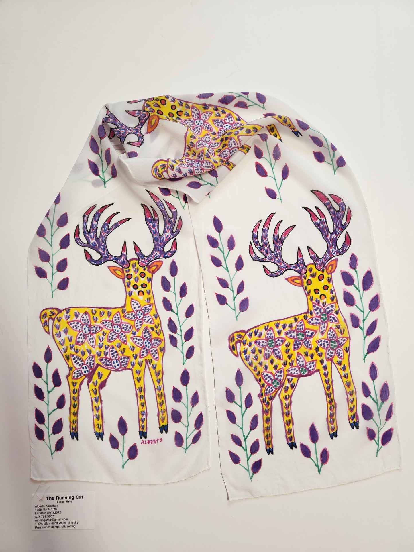 " Deer" Silk Scarf