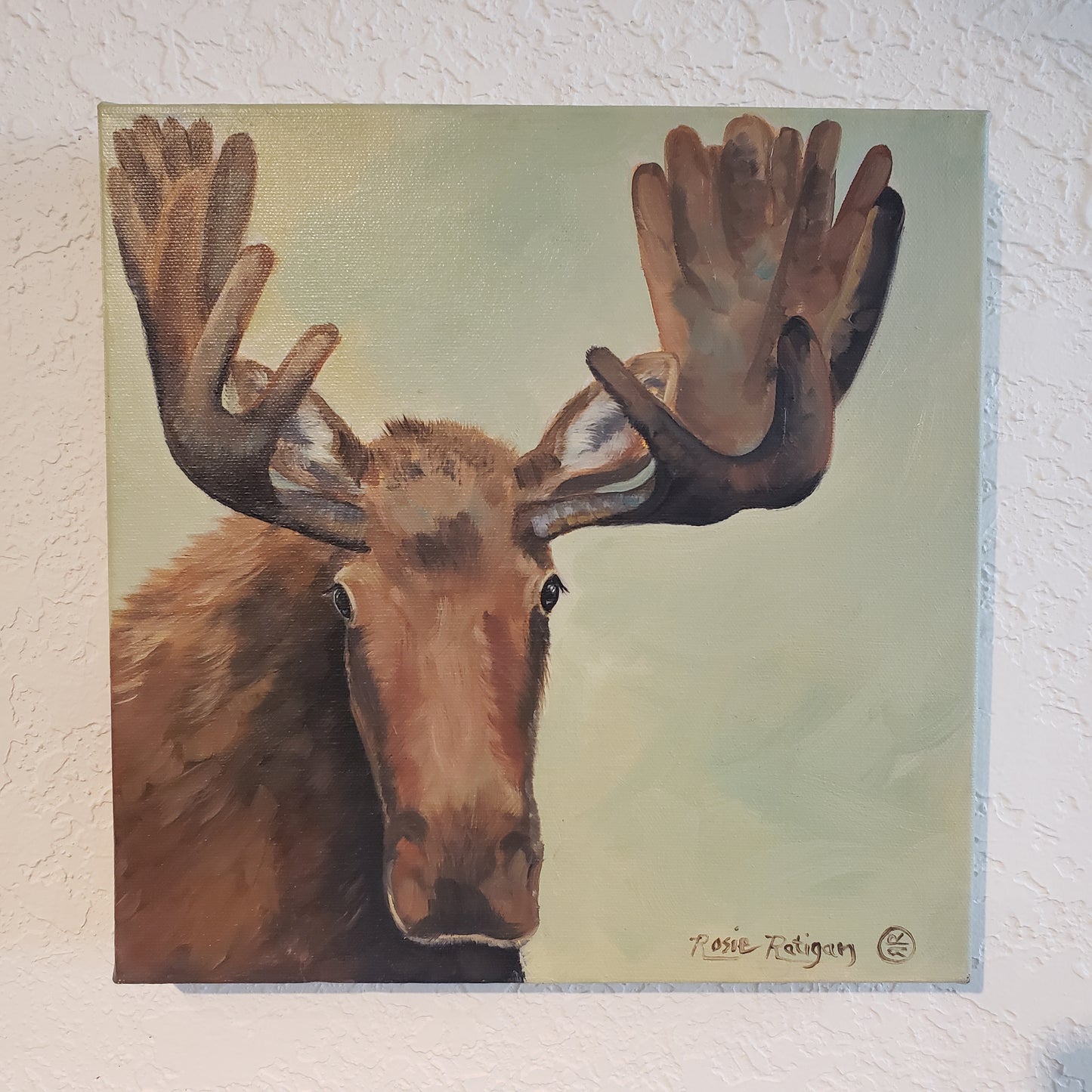 "He Wore Brown Velvet" Moose Original Painting