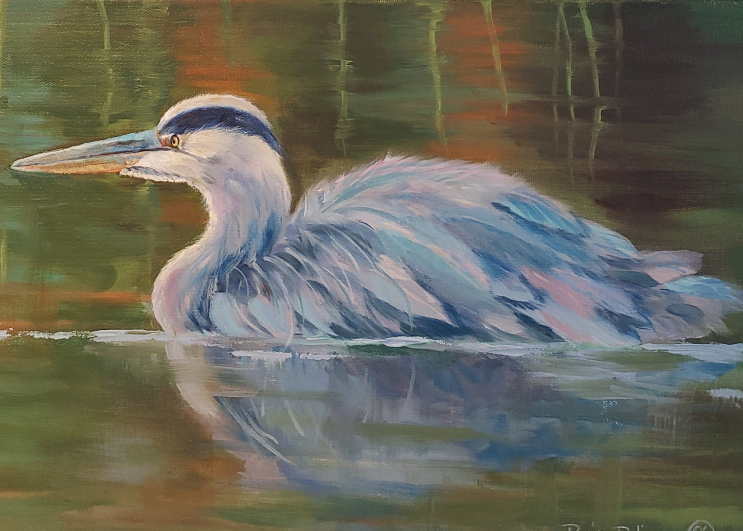 "Great Blue Heron Tribute" Blue Heron - Card