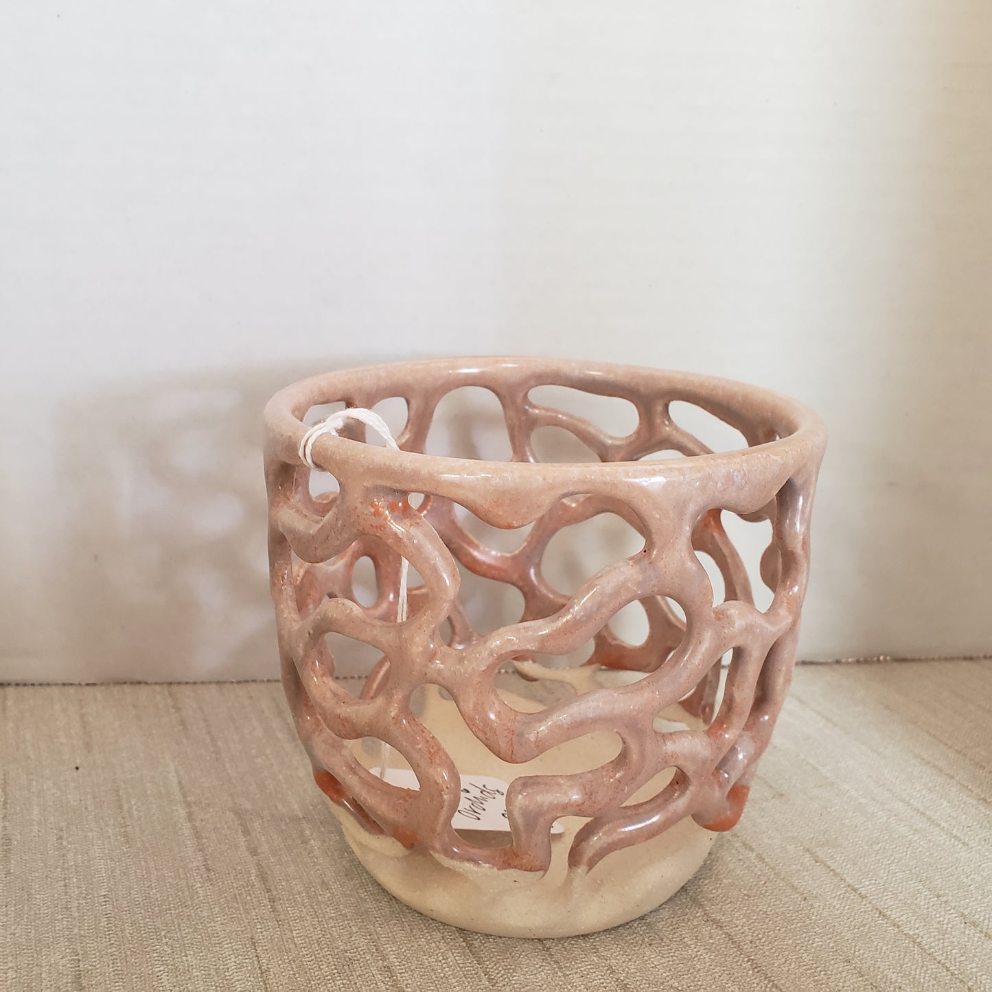 Medium Orange/Peach Orchid Planter