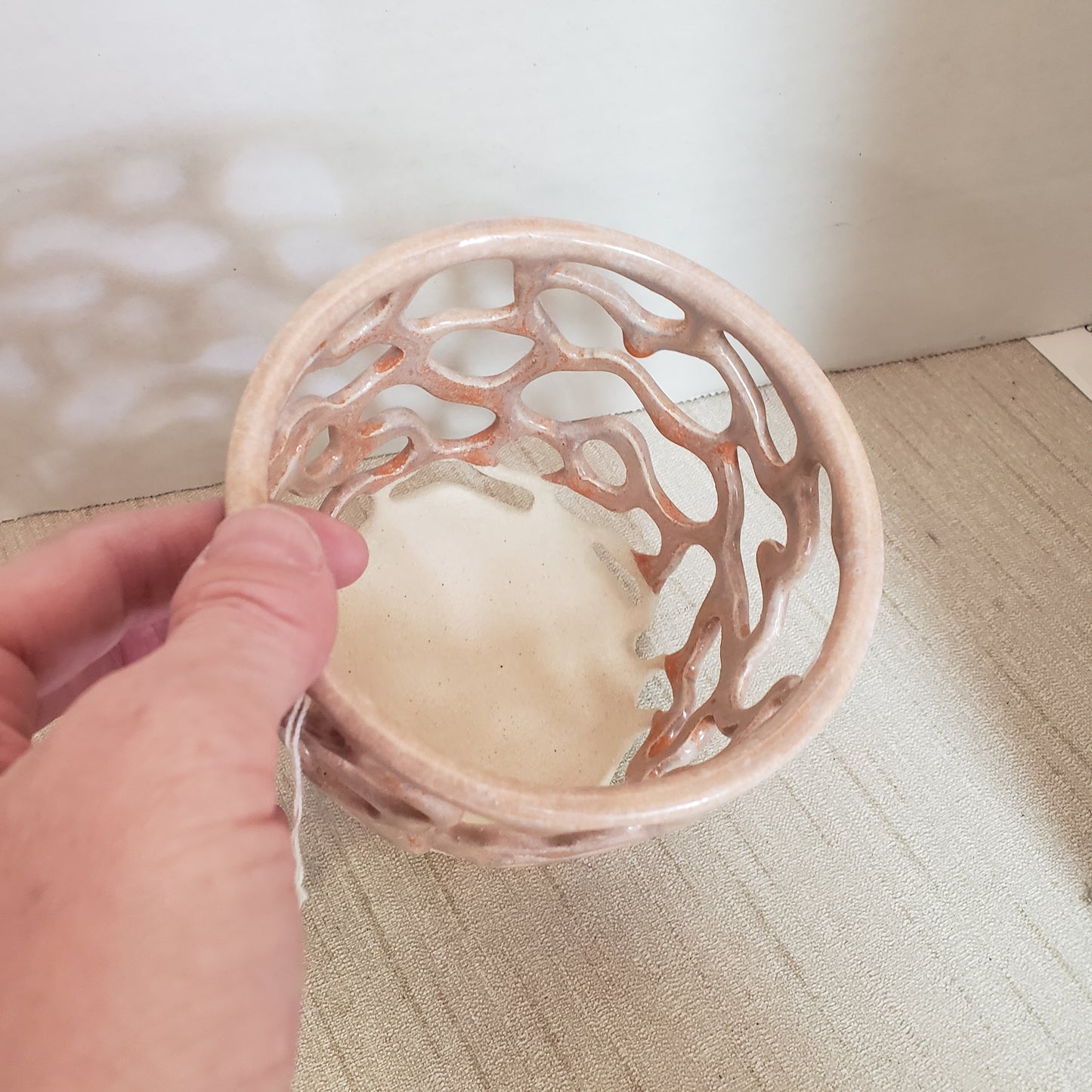 Medium Orange/Peach Orchid Planter