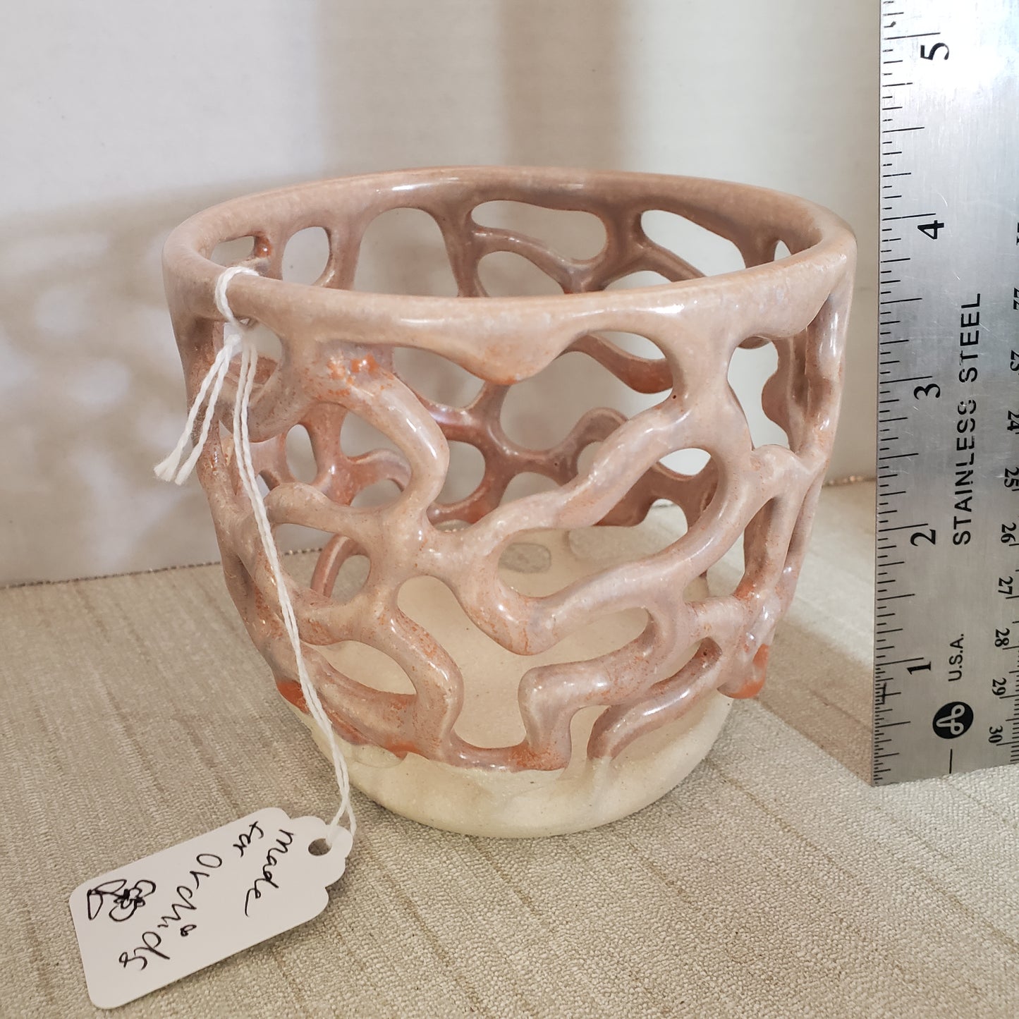 Medium Orange/Peach Orchid Planter
