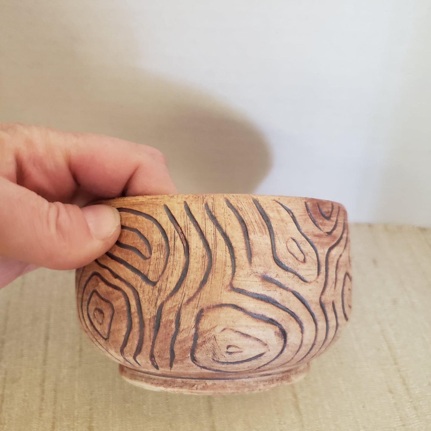 Small Planter Topo Design Red/Brown