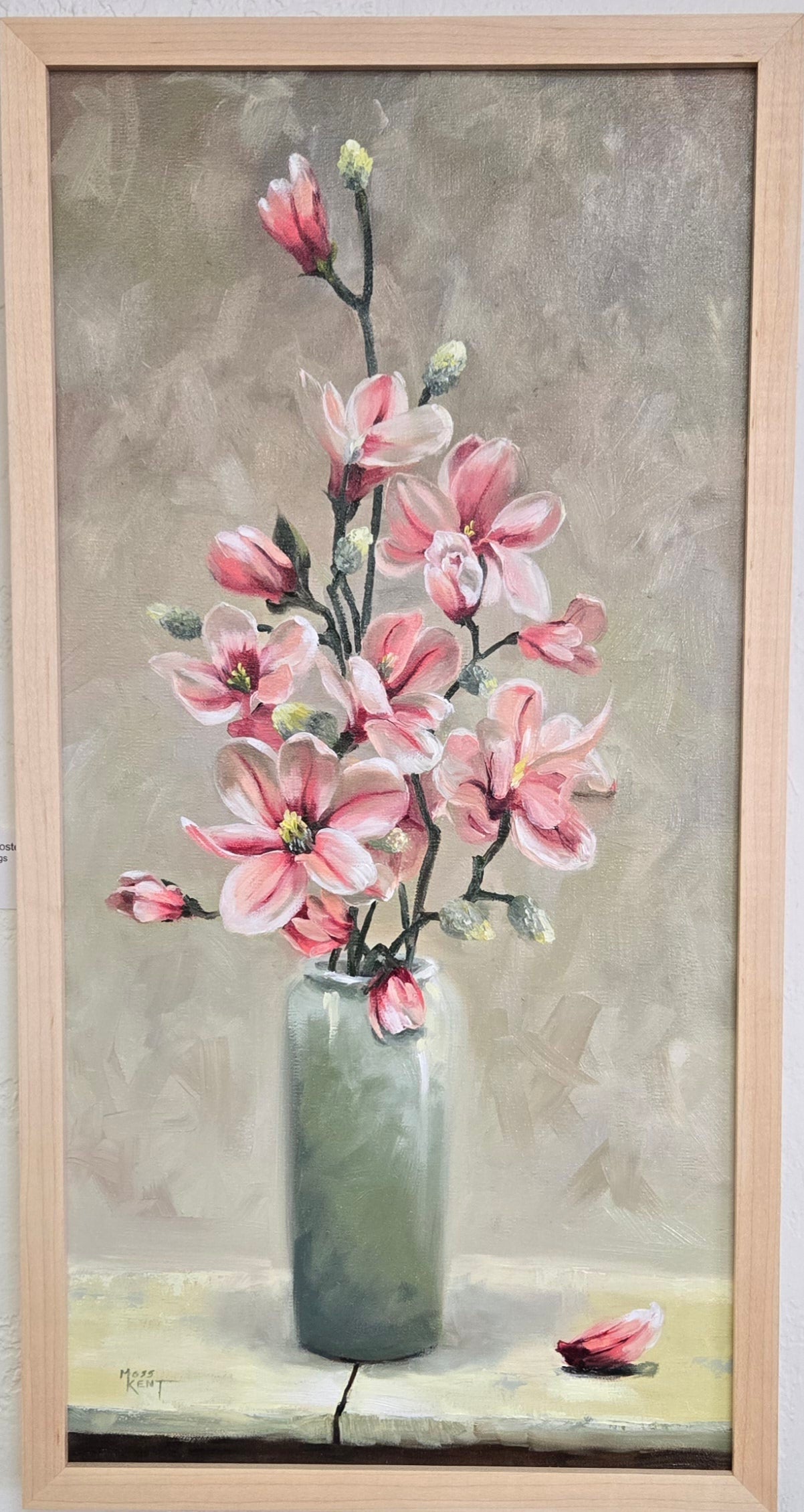 Original Framed Oil Painting- "Elegance" Orchid Flower