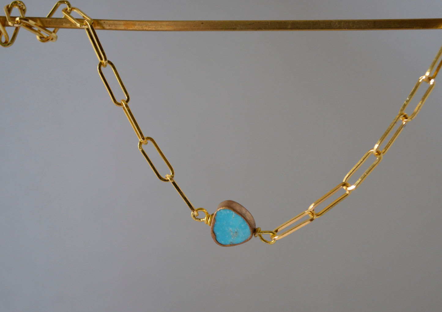 Turquoise Triangle With Gold