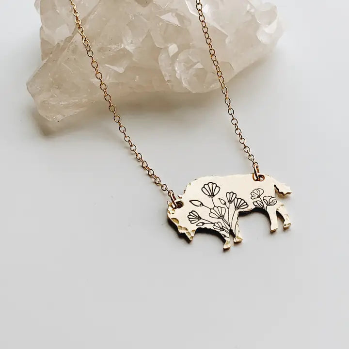 Necklace - Wildflower Bison