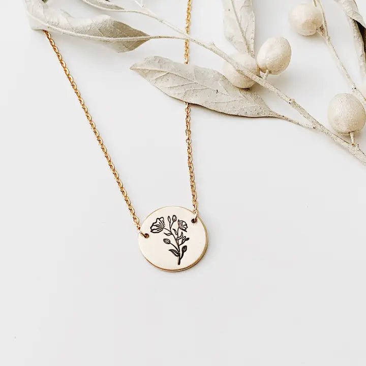Necklace - Wild Poppy Circle