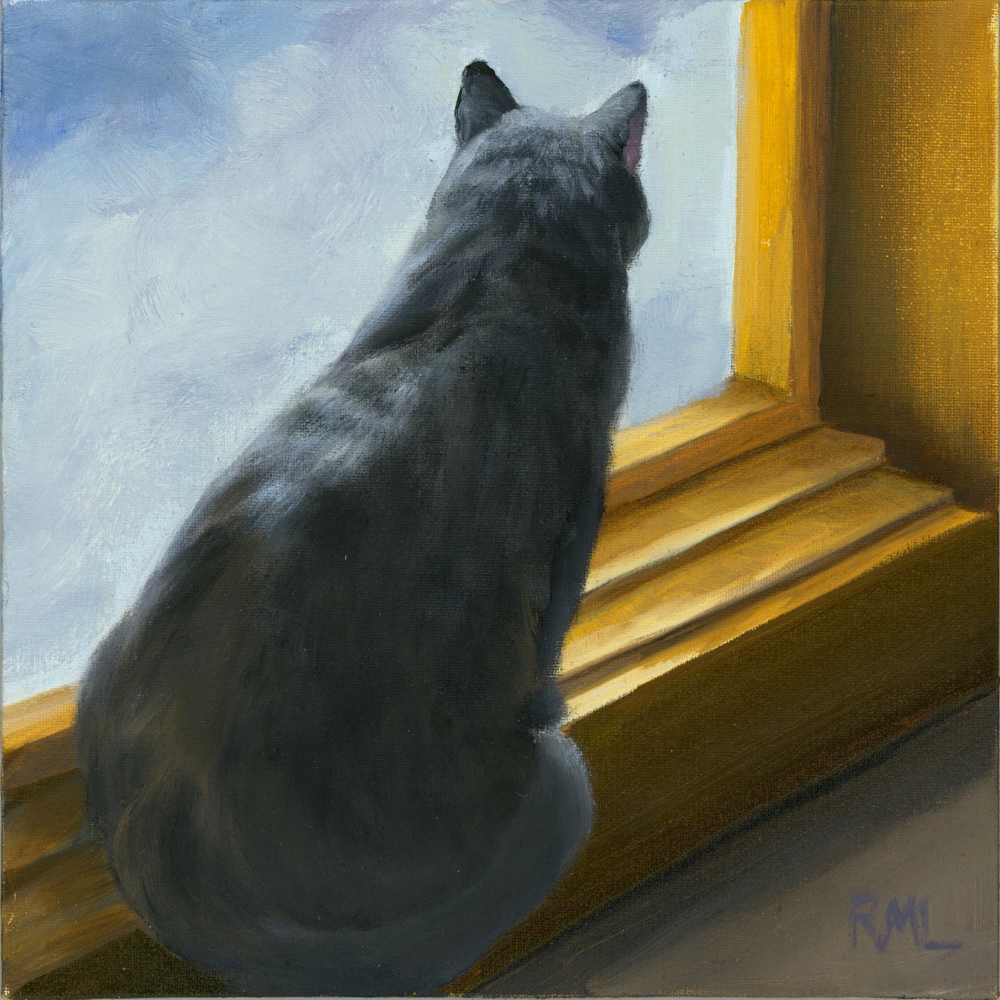 " Cloud Watcher #2 " Original Framed Oil Painting
