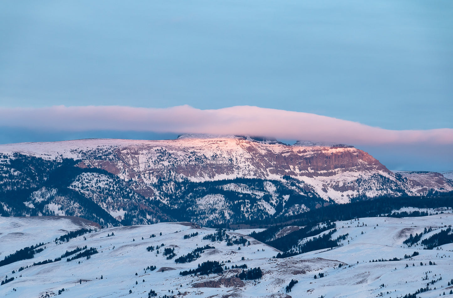 " Winter Alpenglow " Blank Notecards