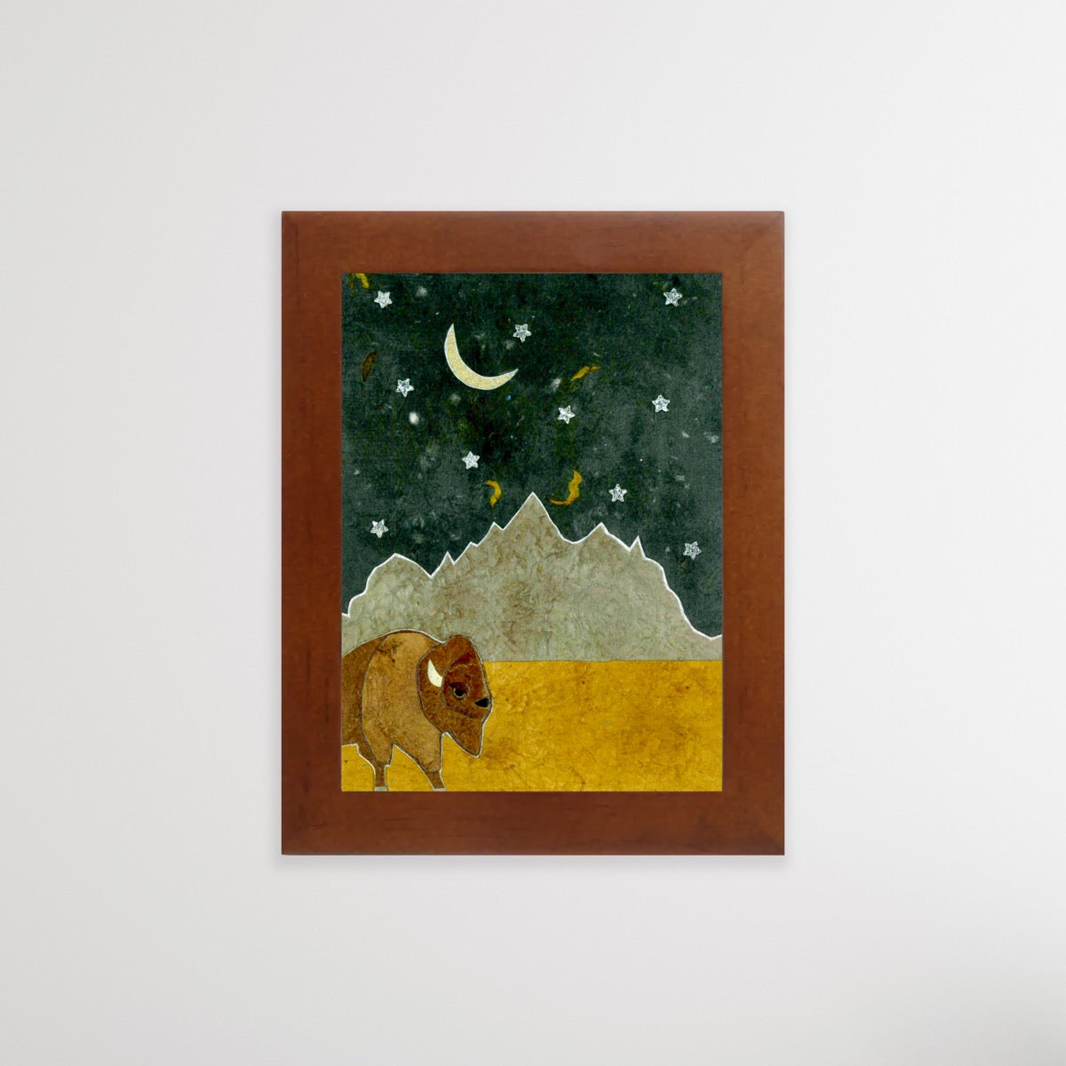 " Buffalo Stargazer " Paper Collage Art