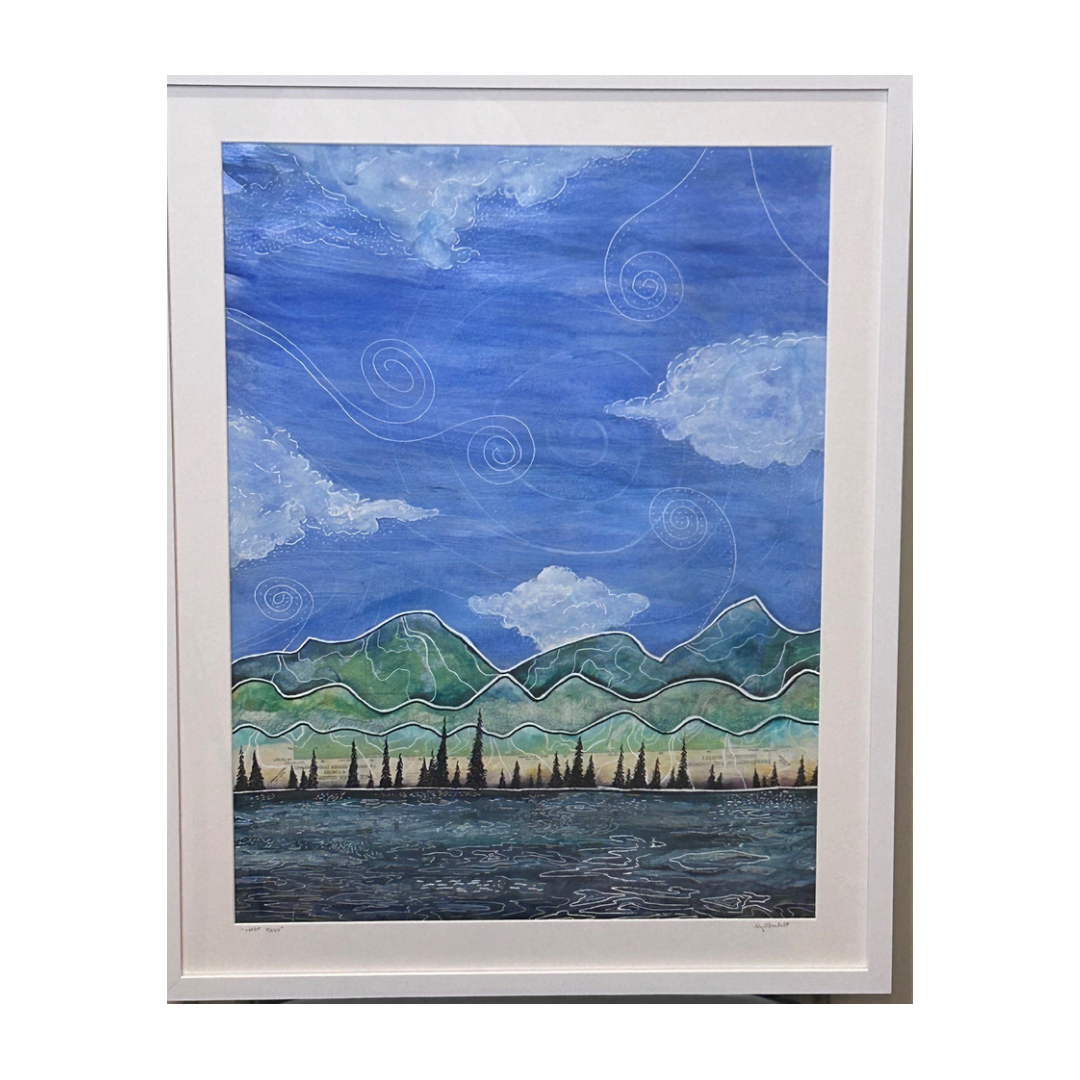 " West Pass " Original Framed Mixed Water Media