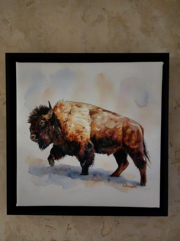 Framed Giclee Print - Bison