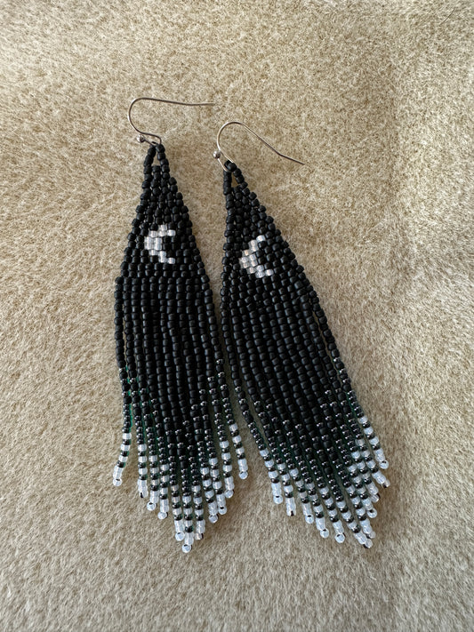 Crescent Moon Earrings - Silver Magpie