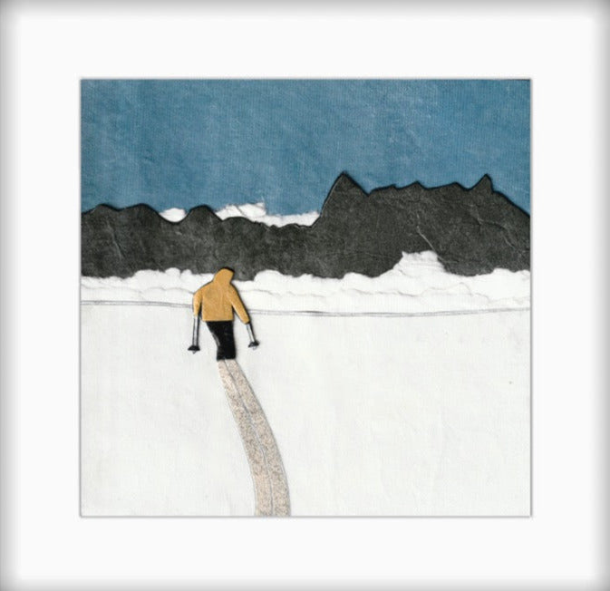 " Chamonix Free " Paper Collage Art