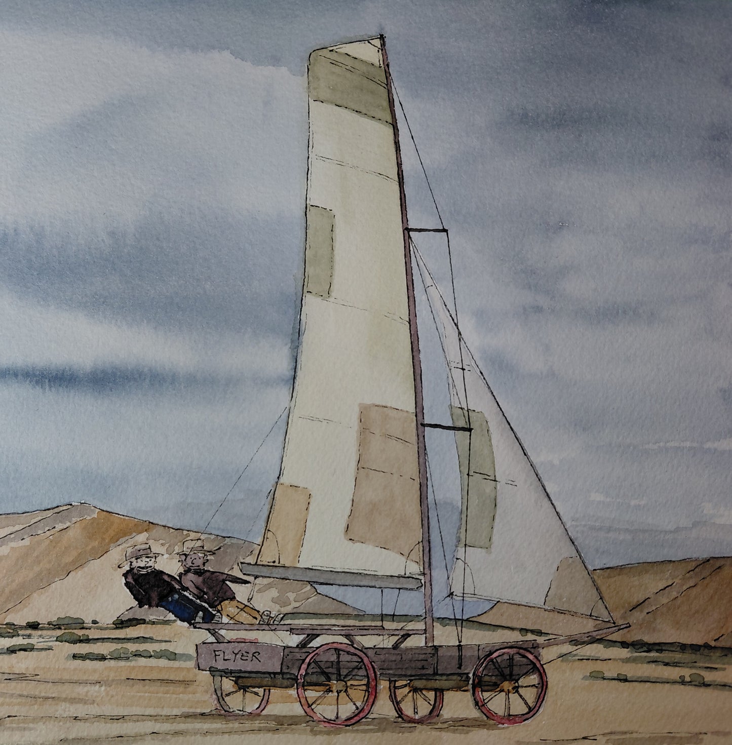 Watercolor and Ink - Ripping Up the Plains