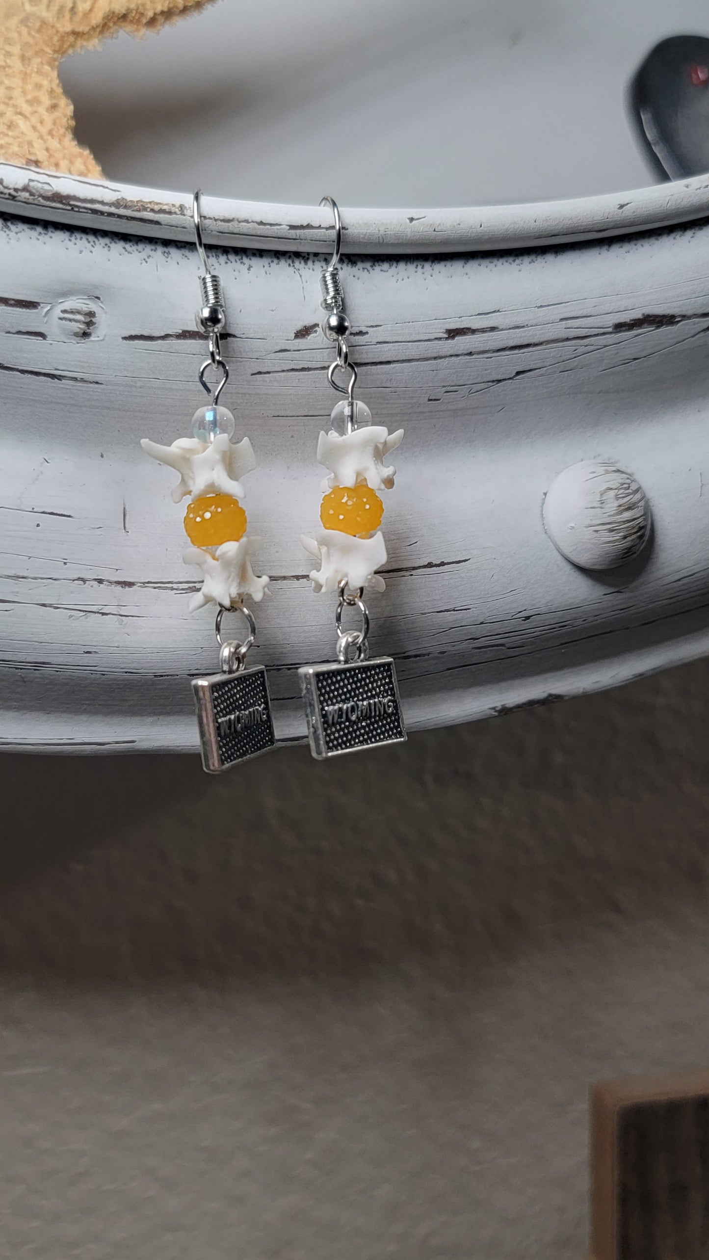 Rattlesnake Vertebrae with Wyoming Charm