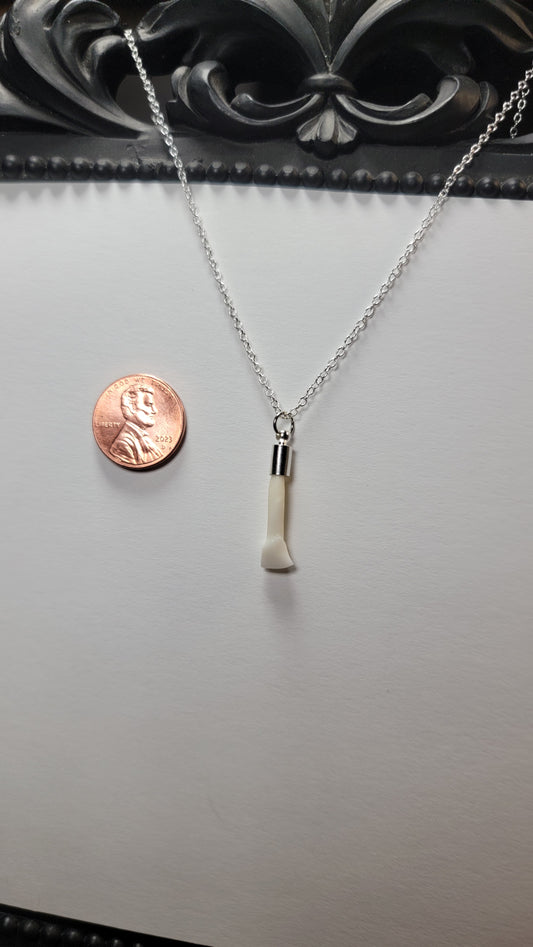 Necklace- Deer Tooth Silver Chain