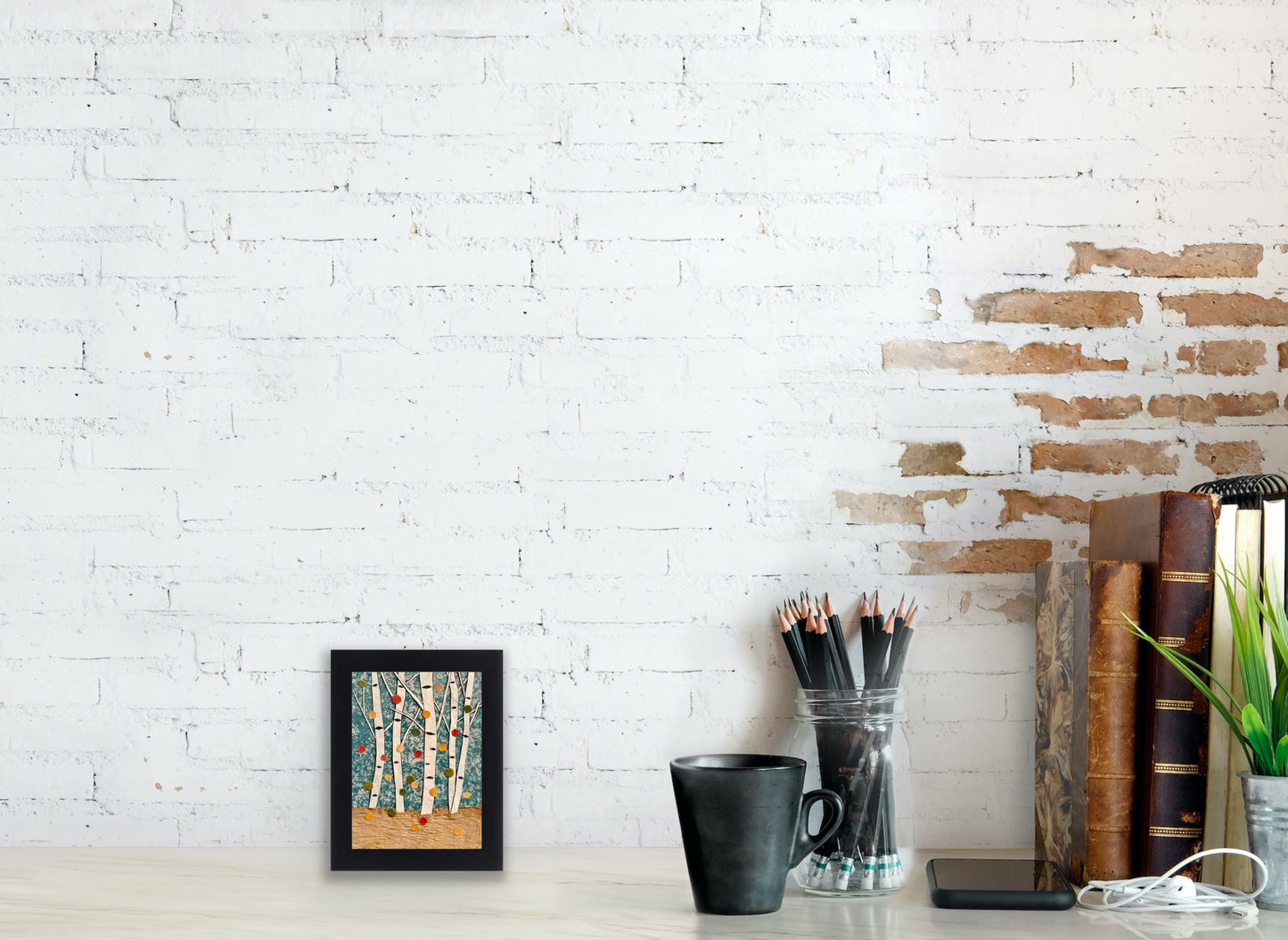 " Fall-ing Leaves " Paper Collage Art