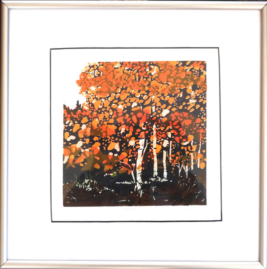 " Autumn " Framed Original Relief Print