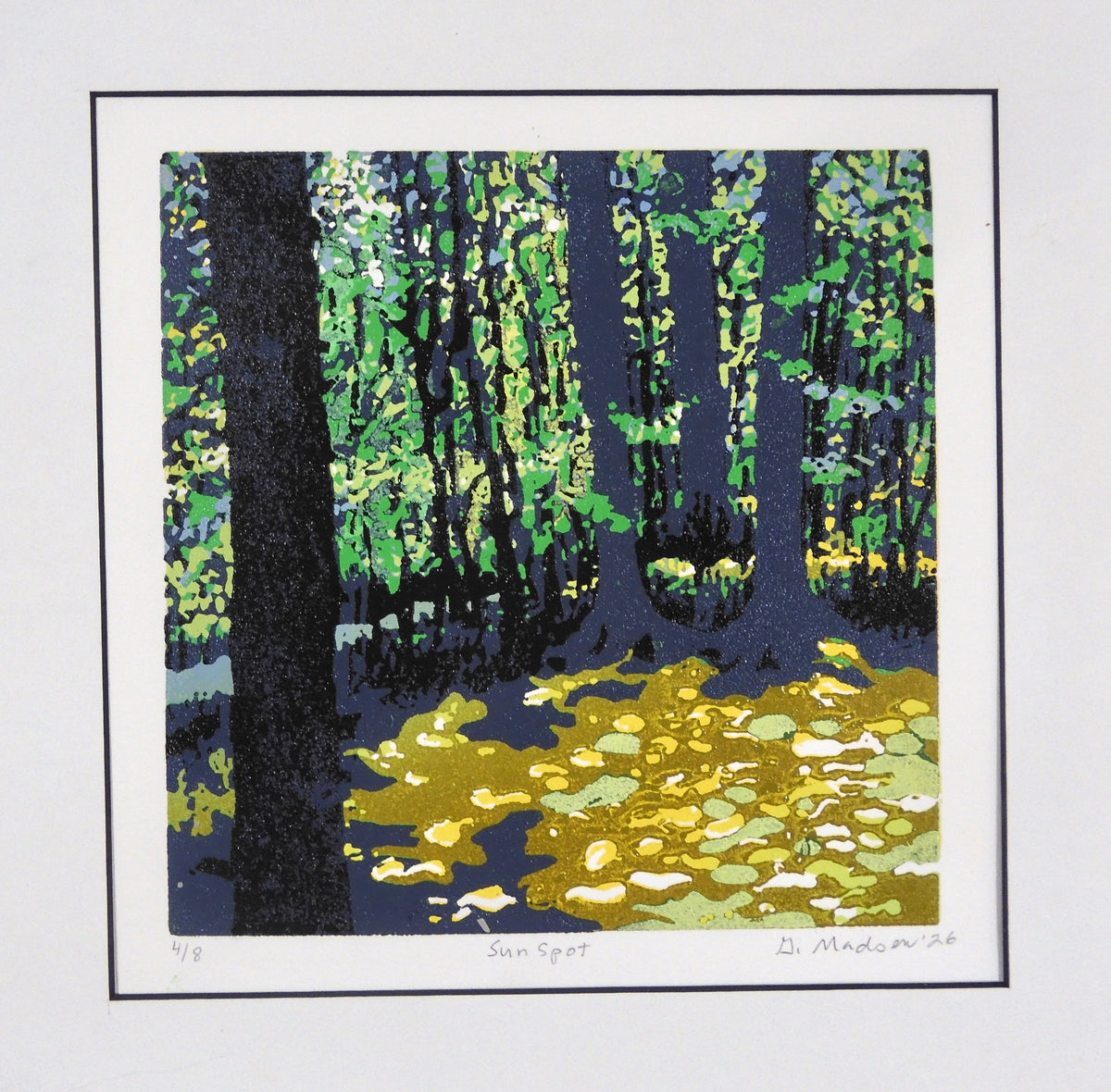 Original Matted Relief Print - "Sun Spot"