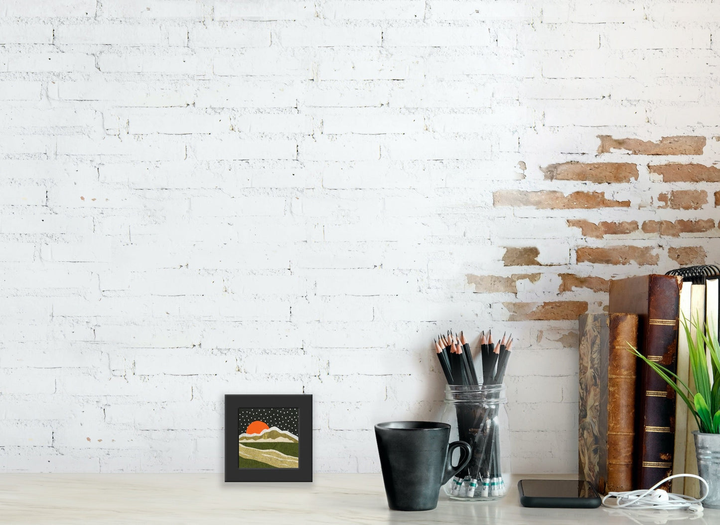 " Golden Headwaters " Paper Collage Art