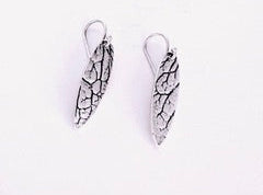 Earrings - Fine Silver Tiny Pointed Oval