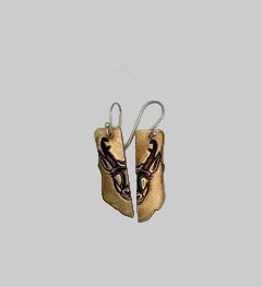 Earrings - Bronze " Pronghorn Antelope " 50/50