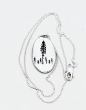 Necklace - Forest -Oval