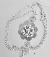 Necklace - Fine Silver Daisy Pendant