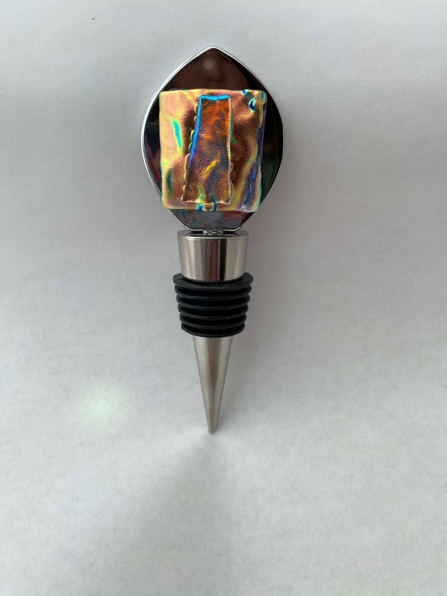 Dichroic Glass Bottle Wine Stoppers