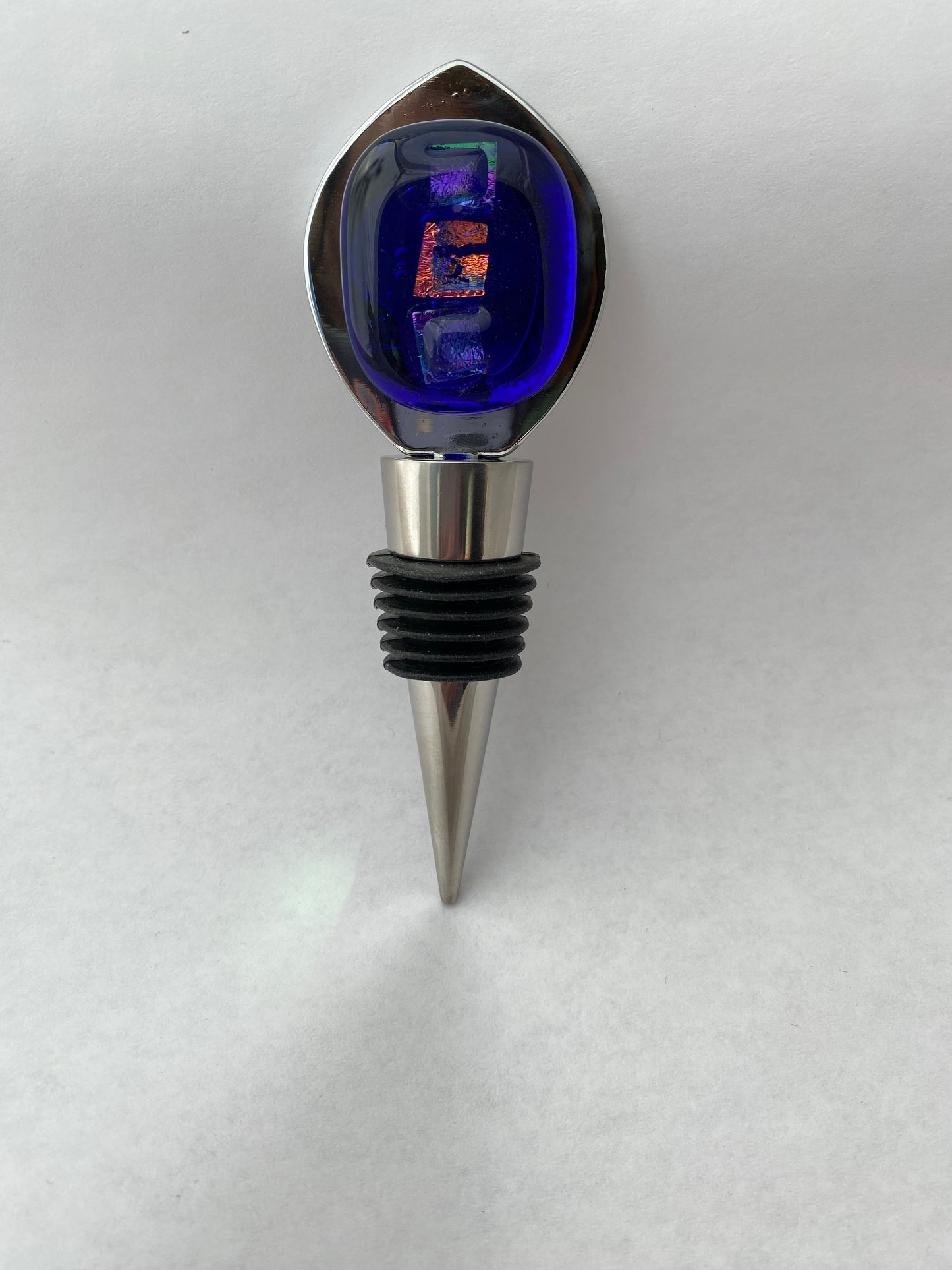 Dichroic Glass Bottle Wine Stoppers