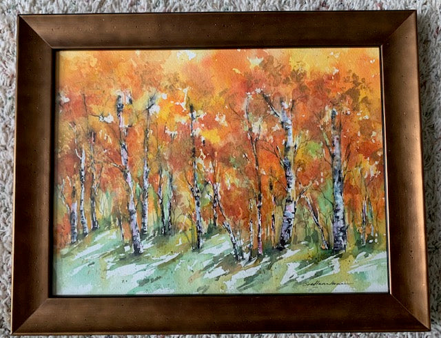 Original Watercolor- "Glorious Day" Wyoming Aspens