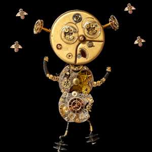 Original Wall Art- "Bird Brain" - Time Funny Characters Collection