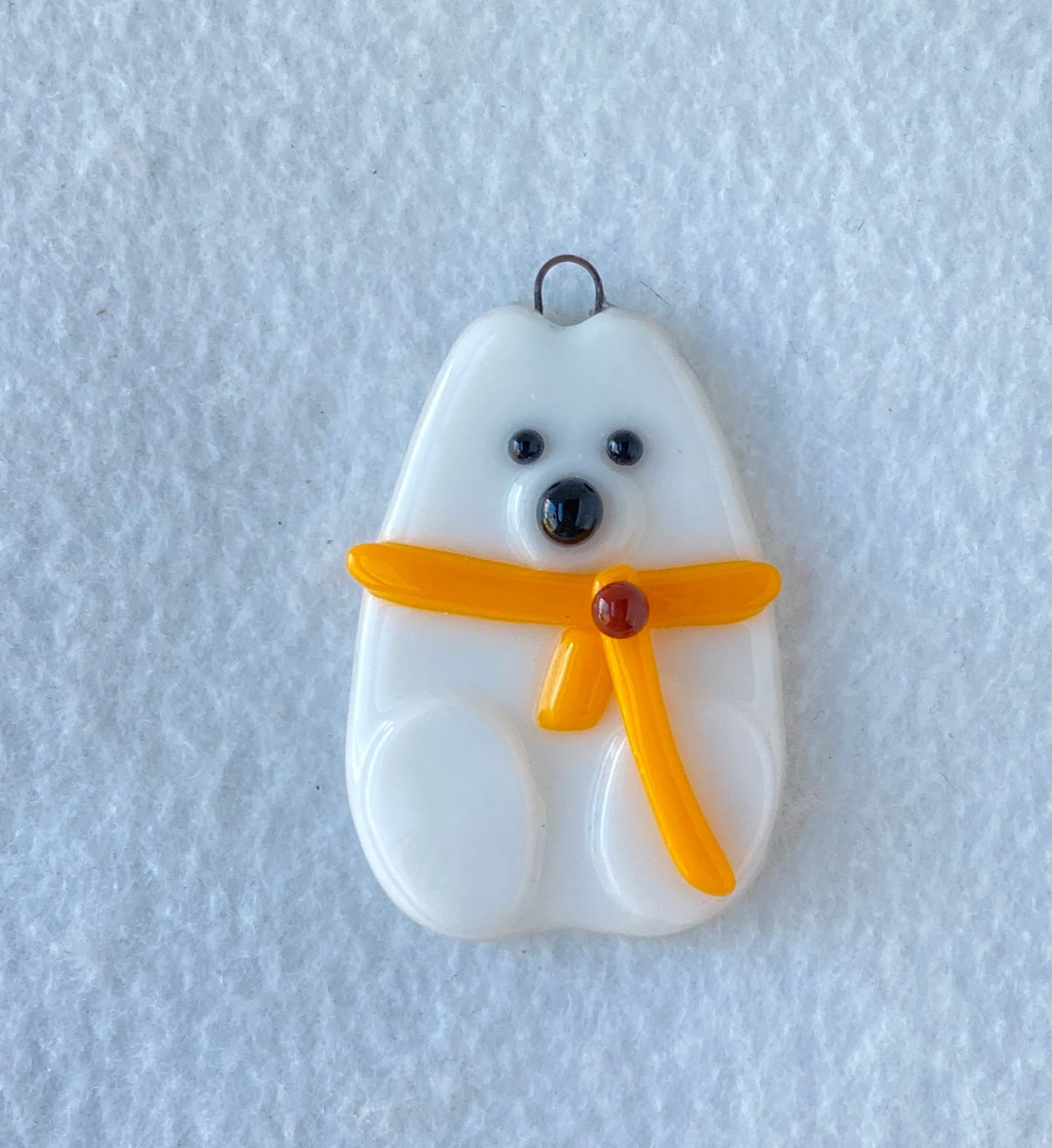 Fused Glass Ornament -Polar Bear