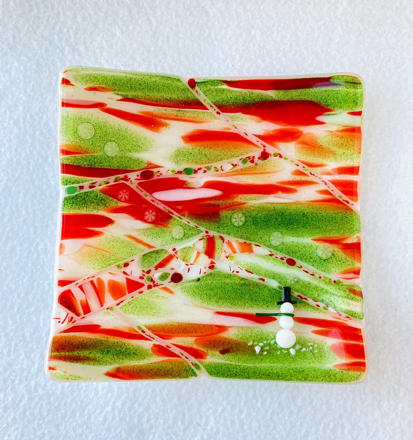 Decorative Glass Plate- Cookies For Santa